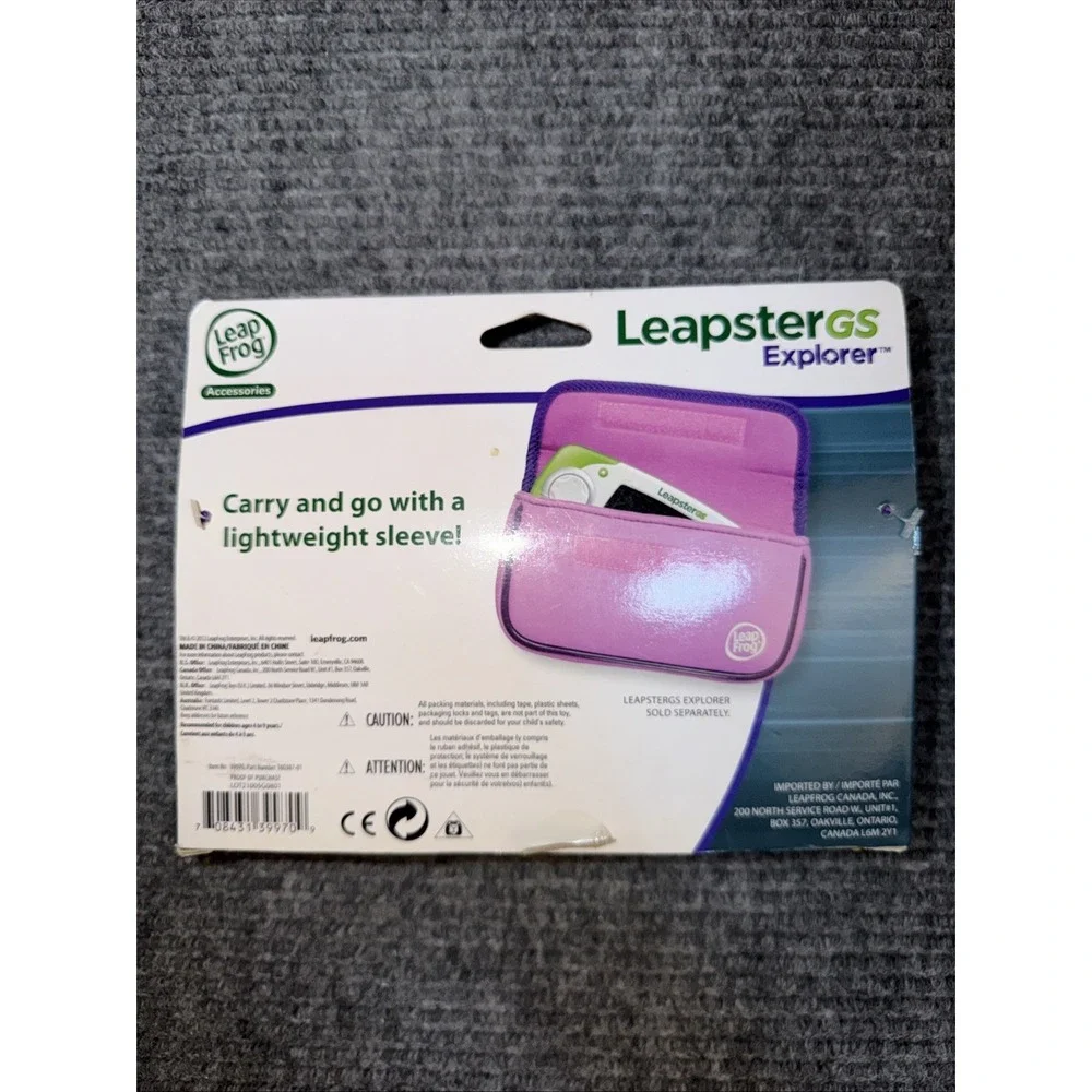Leap Frog Leapster GS Explorer Pink Neoprene Sleeve 7.75 in X 4.50 NEW